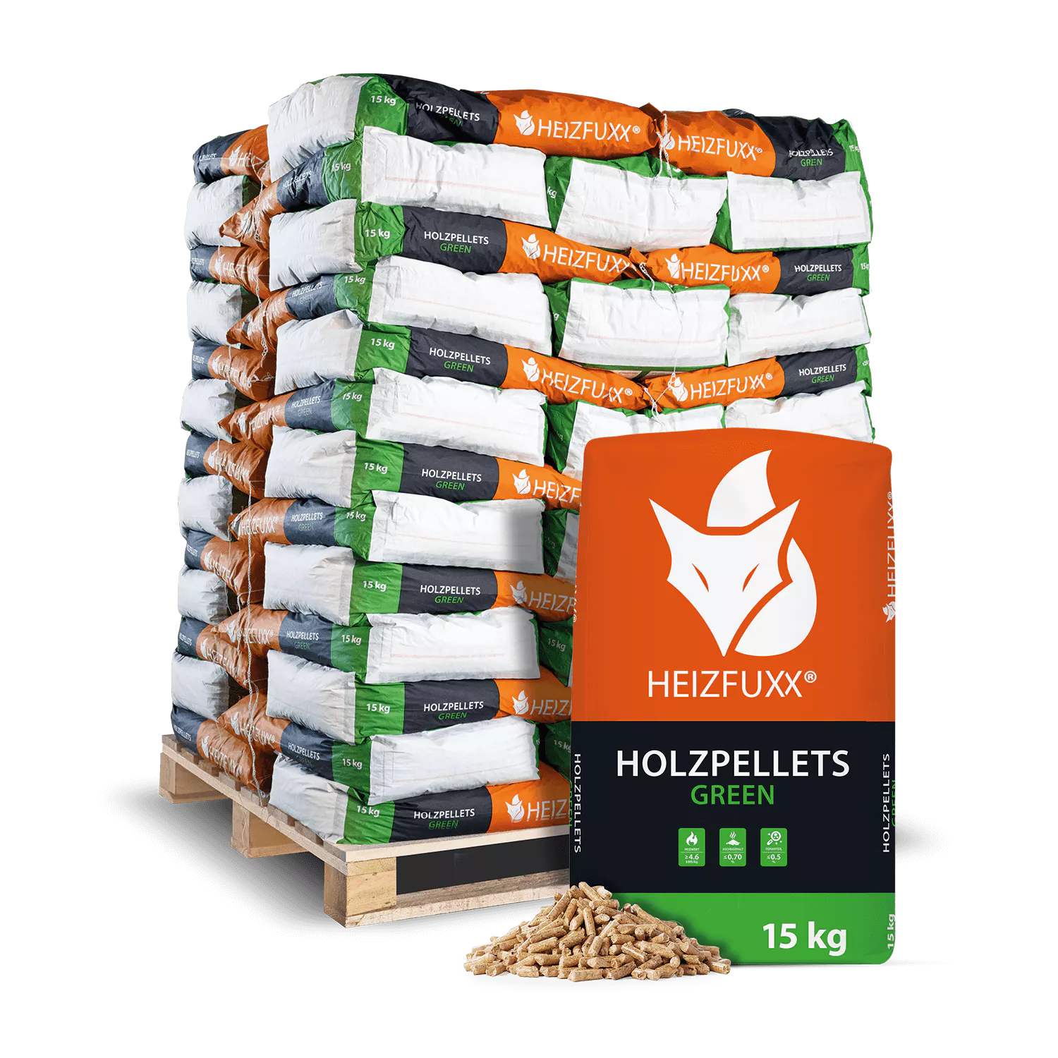 Holzpellets Green 65 x 15 kg